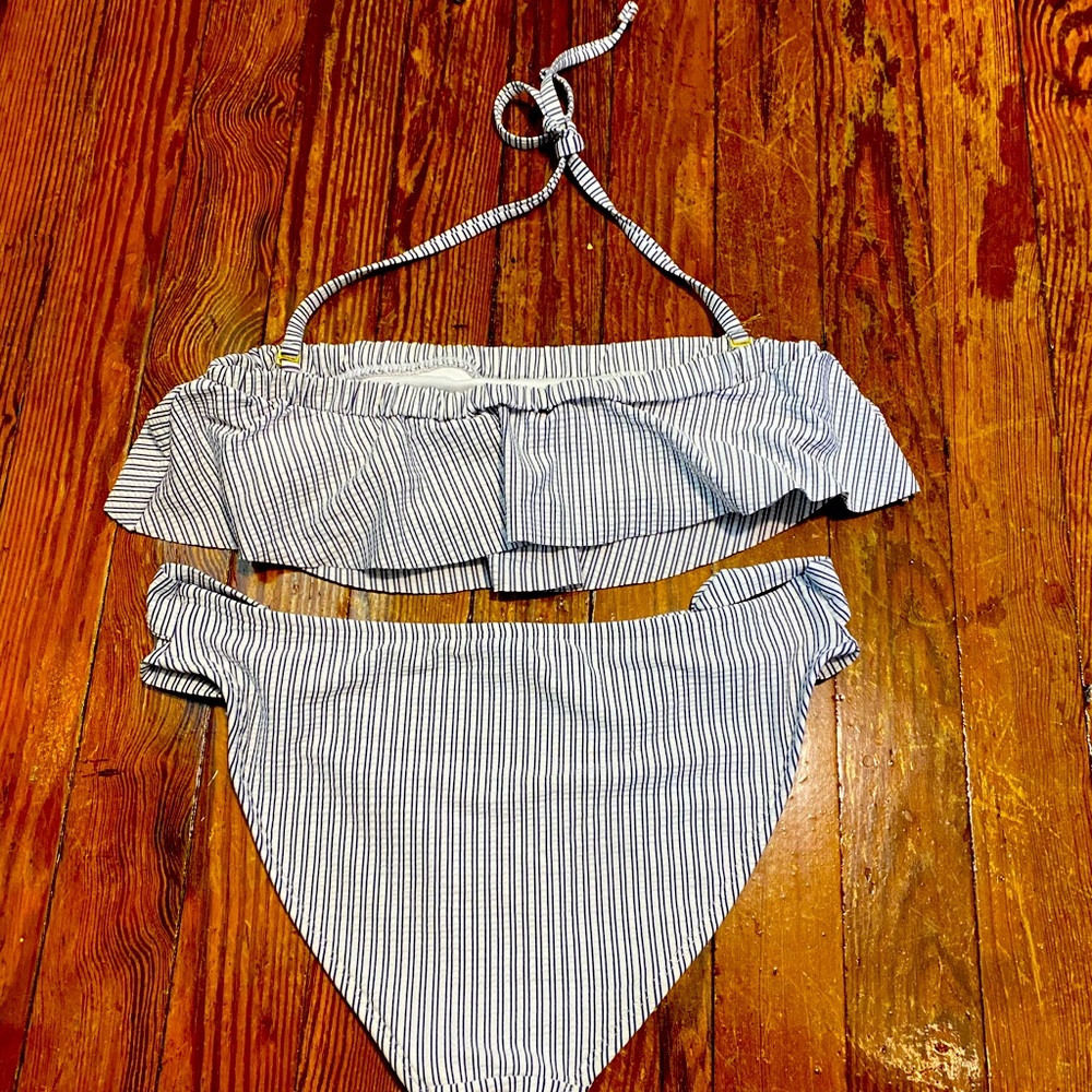 Navy blue and white hula honey swimsuit